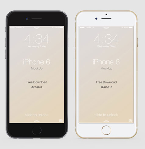 Free iPhone 6 and iPhone 6 Plus Mockup Templates (PSD, AI & Sketch) - Free Download - 38