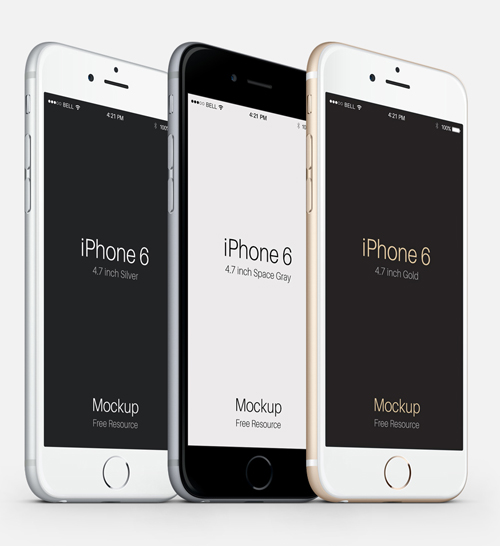Free iPhone 6 and iPhone 6 Plus Mockup Templates (PSD, AI & Sketch) - Free Download - 2