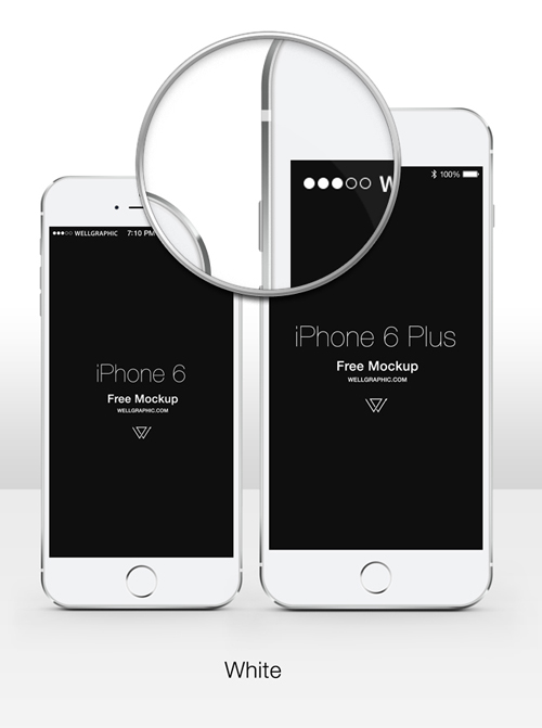 Free iPhone 6 and iPhone 6 Plus Mockup Templates (PSD, AI & Sketch) - Free Download - 30