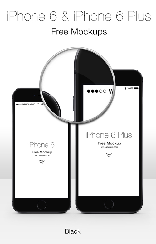 Free iPhone 6 and iPhone 6 Plus Mockup Templates (PSD, AI & Sketch) - Free Download - 30