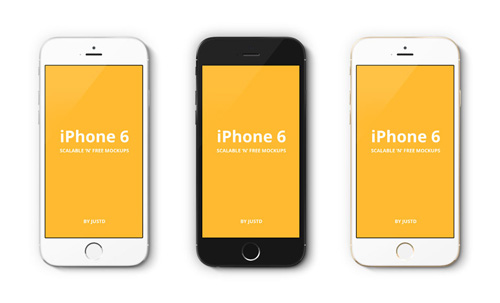 Free iPhone 6 and iPhone 6 Plus Mockup Templates (PSD, AI & Sketch) - Free Download - 46